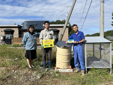 小型版とれんベア設置　集合写真